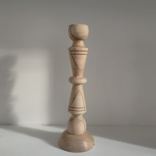 Grand bougeoir en bois d'olivier