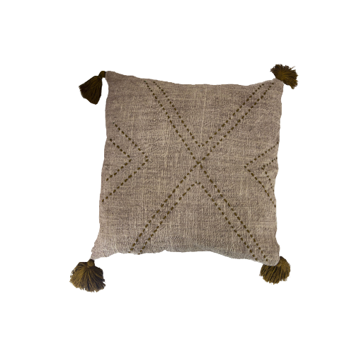 Housse de coussin motif triangle