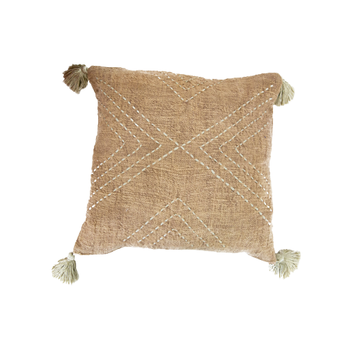Housse de coussin motif triangle