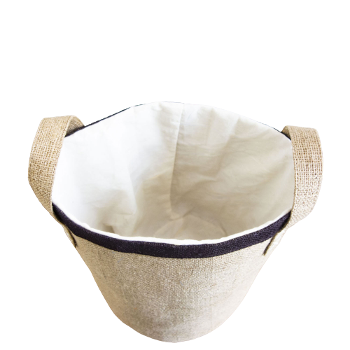 Panier toile de jute et coton