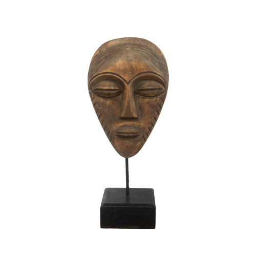 Sculpture visage en bois