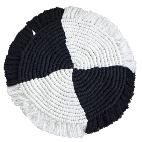 Set de table macramé noir