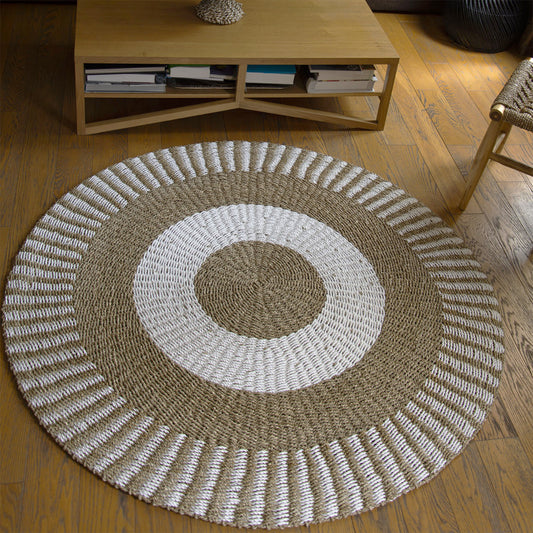 Tapis rond jonc de mer