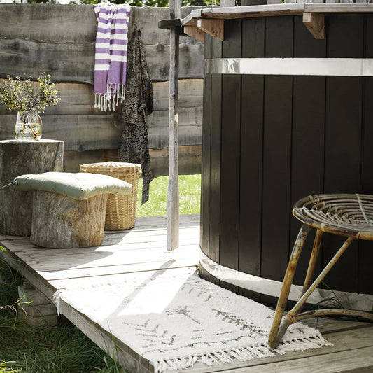 Terre ébène concept store de décoration et bijoux I tapis de bain bohème